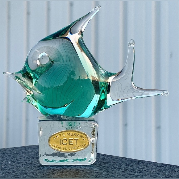 Vintage Authenticated Murano Arte Venezuela ICET Hand Blown Art Glass Angelfish - Picture 12 of 16